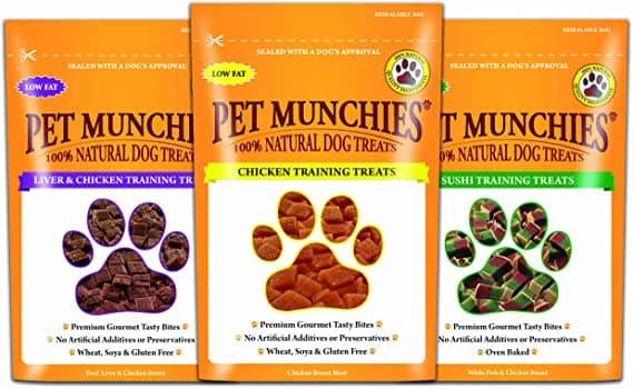 Wishlist - Pet Munchies 100% Natural Dog Treats, Pack of 12 Training Treats